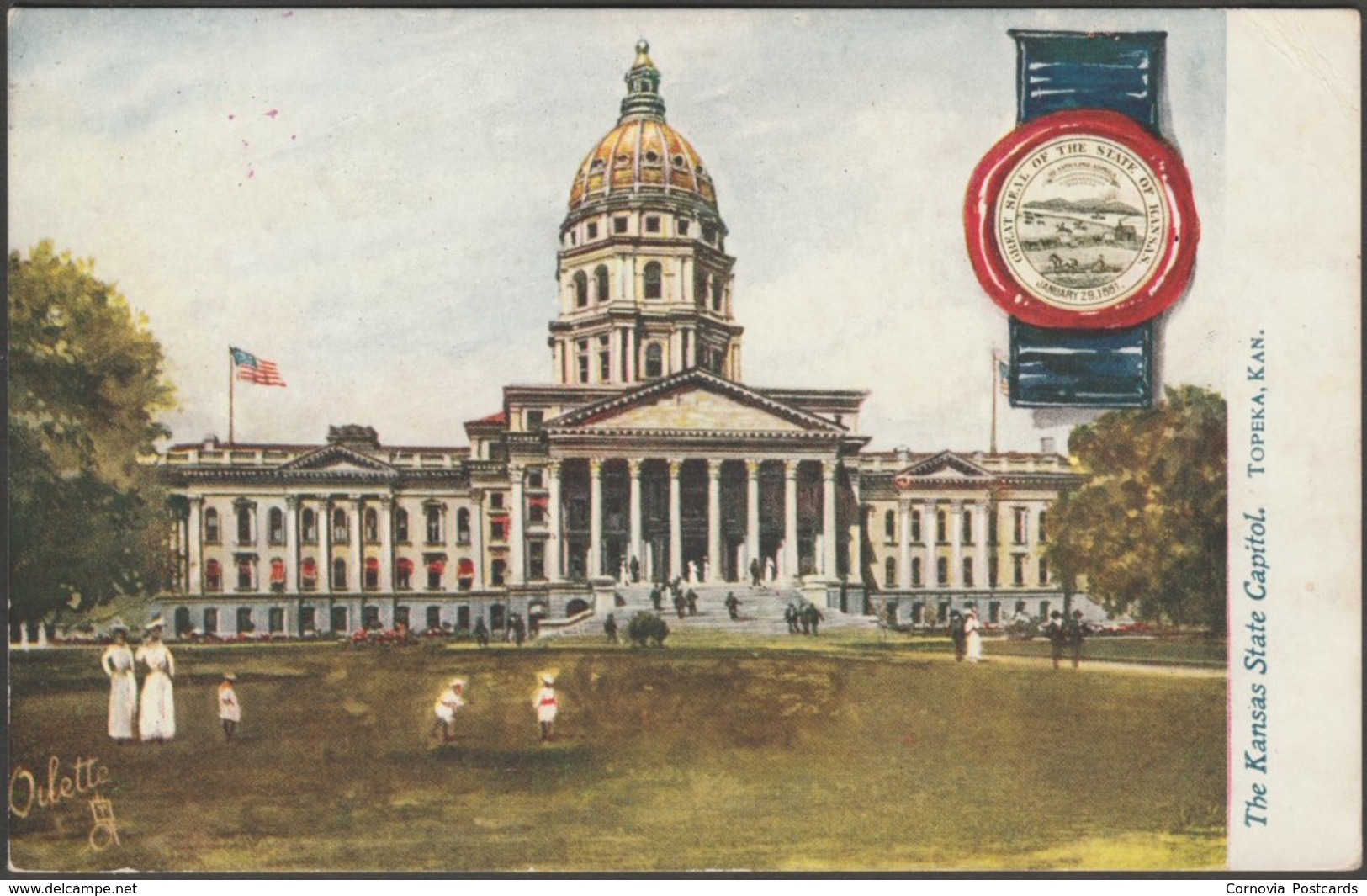 State Capitol, Topeka, Kansas, C.1905-10 - Tuck's Oilette Postcard - Topeka