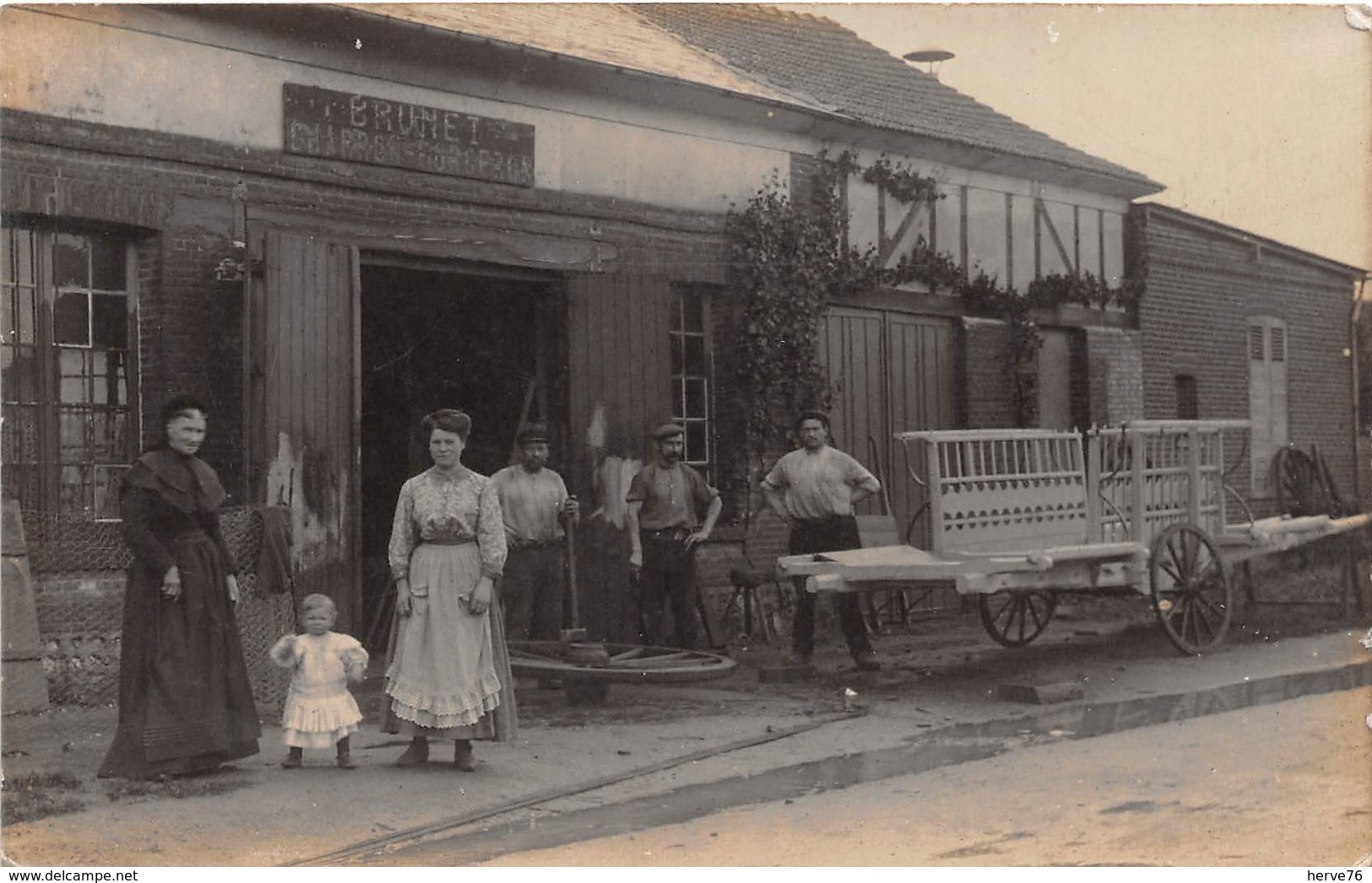 Carte Photo à Identifier - BRUNET, Charron Forgeron - A Identifier