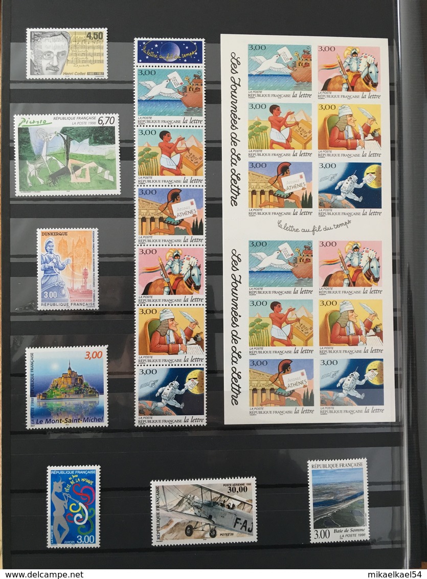 1998 ANNEE COMPLETE LUXE ** - Timbres émis En Feuille, Poste Aérienne, Bloc Et Carnet - NEUF - 1990-1999