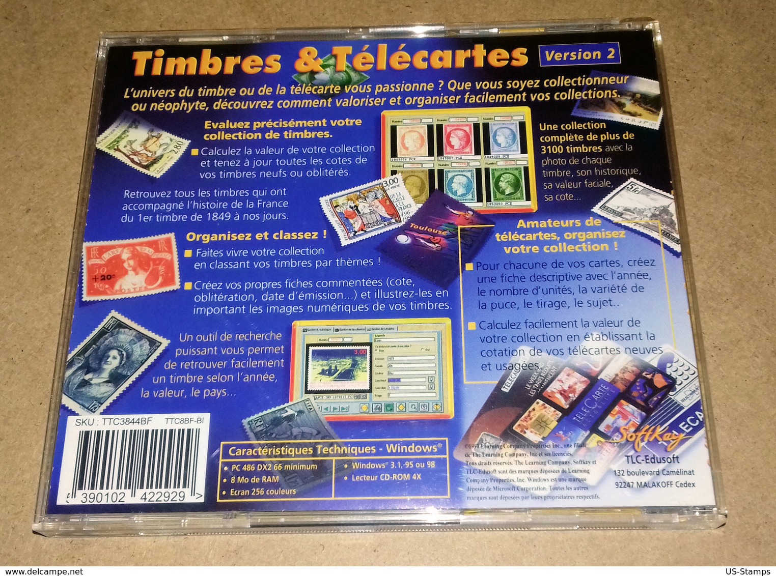 CD Timbres Et Télécartes Version 2 (SoftKey) - Francés