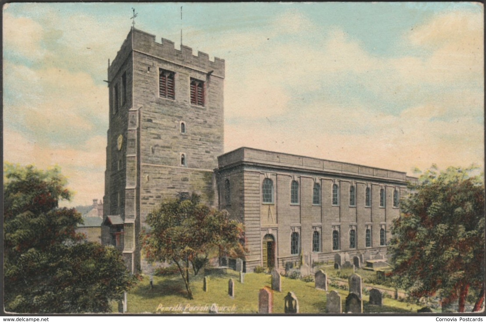 Penrith Parish Church, Cumberland, C.1905-10 - Davidson Bros Postcard - Penrith
