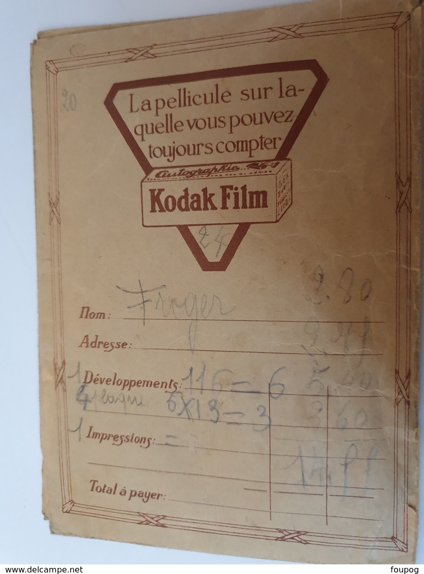 POCHETTE NEGATIFS KODAKS KODAK FENYROL CANNES ET MOT DORE + NEGATIFS - Supplies And Equipment