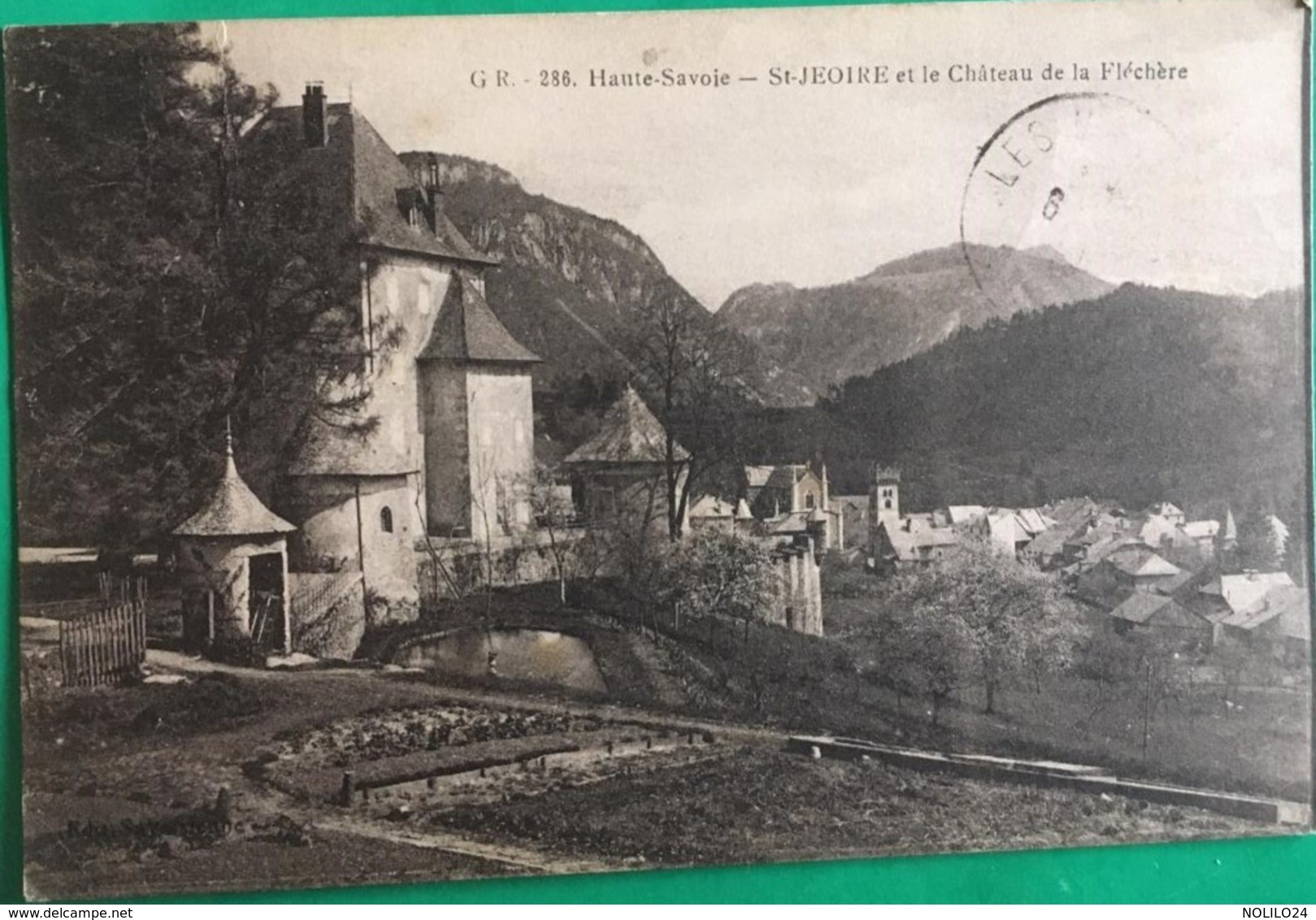 Cpa, ST-Jeoire Et Le Château De La Fléchère, Haute-Savoie 74, écrite En 1918, éd Savoisienne - Saint-Jeoire