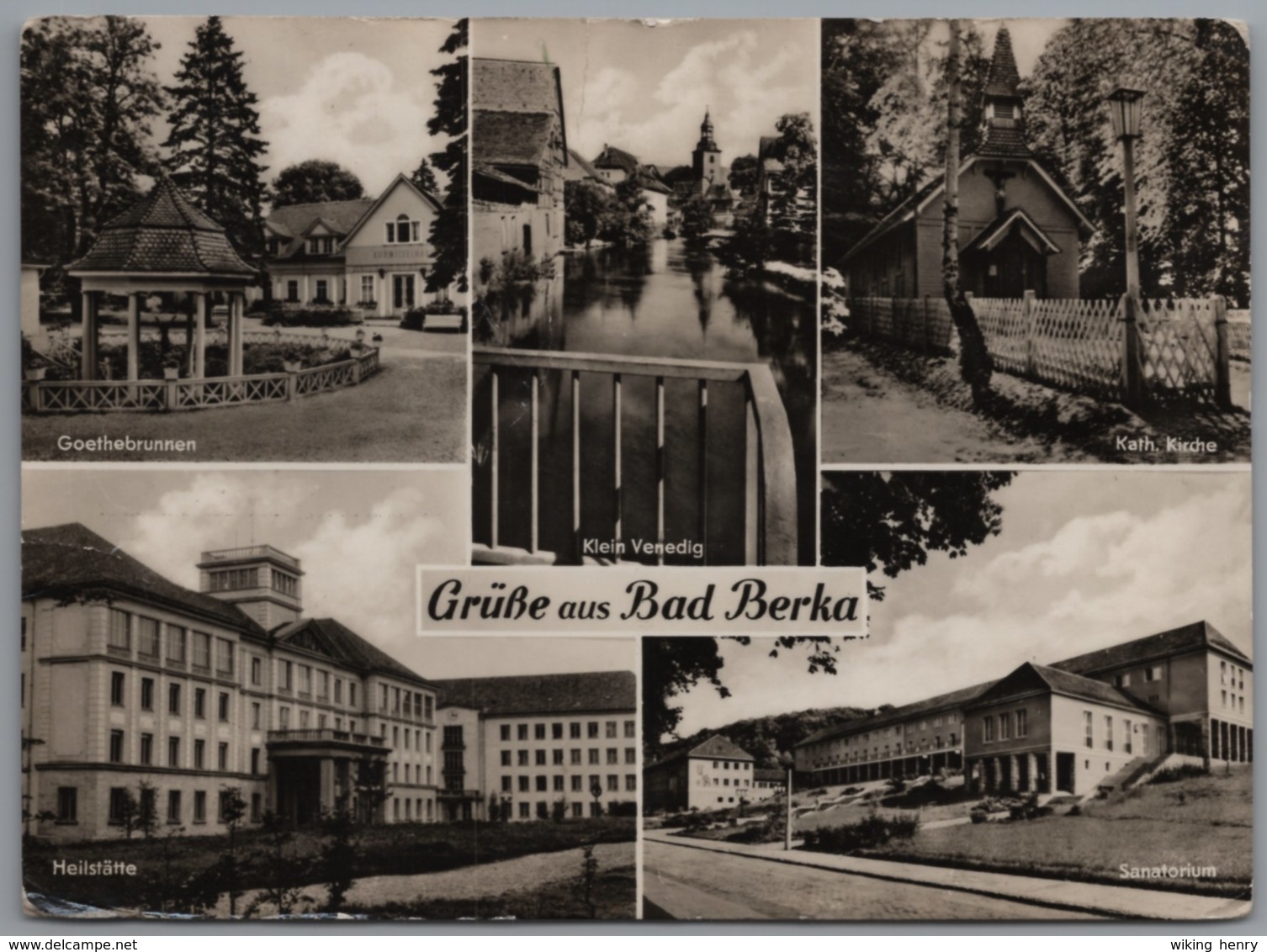 Bad Berka - S/w Mehrbildkarte 5   Mit Sonderstempel Festwoche 850 Jahre Bad Berka - Bad Berka