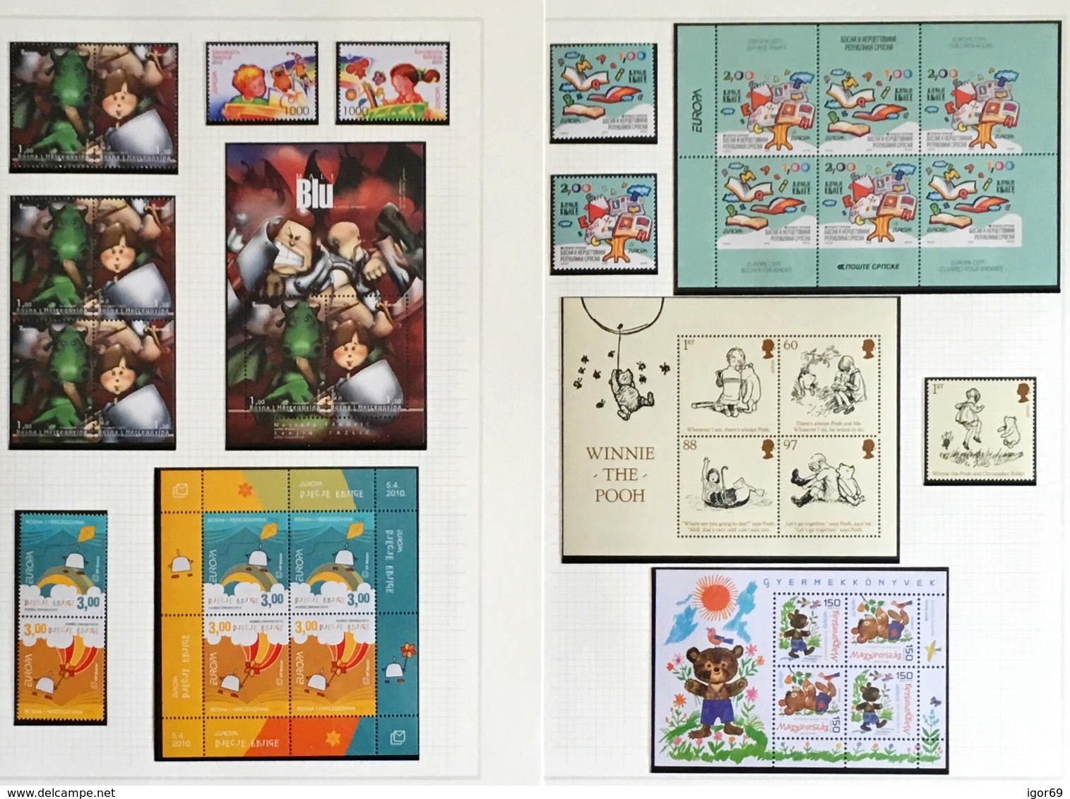 2010 Europa-CEPT Children Books Complete Year Set With Blocks And Sheets From Booklets - 2010