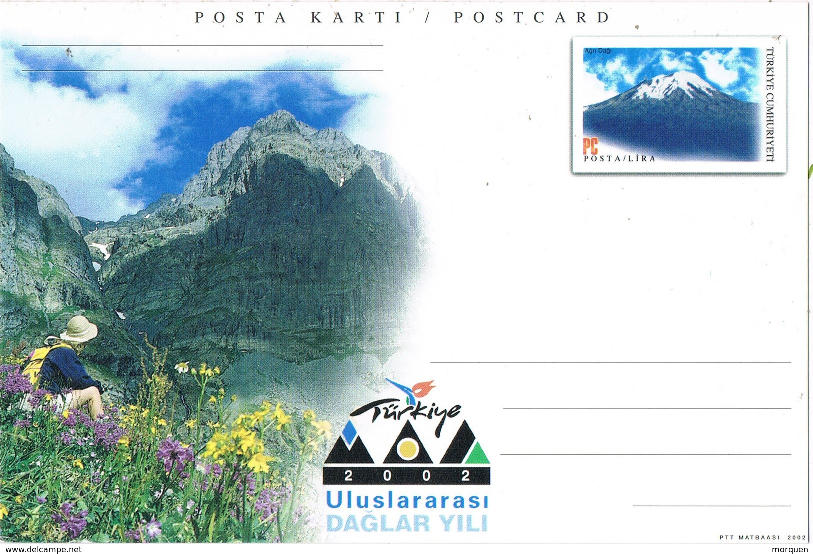 35968. Entero Postal TURQUIA 2002. Montañas AGRI DAGI, Montañismo - Postal Stationery