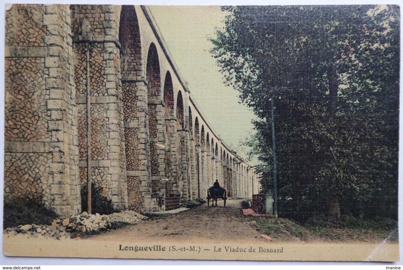 Longueville (S.-et-M.) - Le Viaduc De Besnard - CPA Toilée - Autres & Non Classés