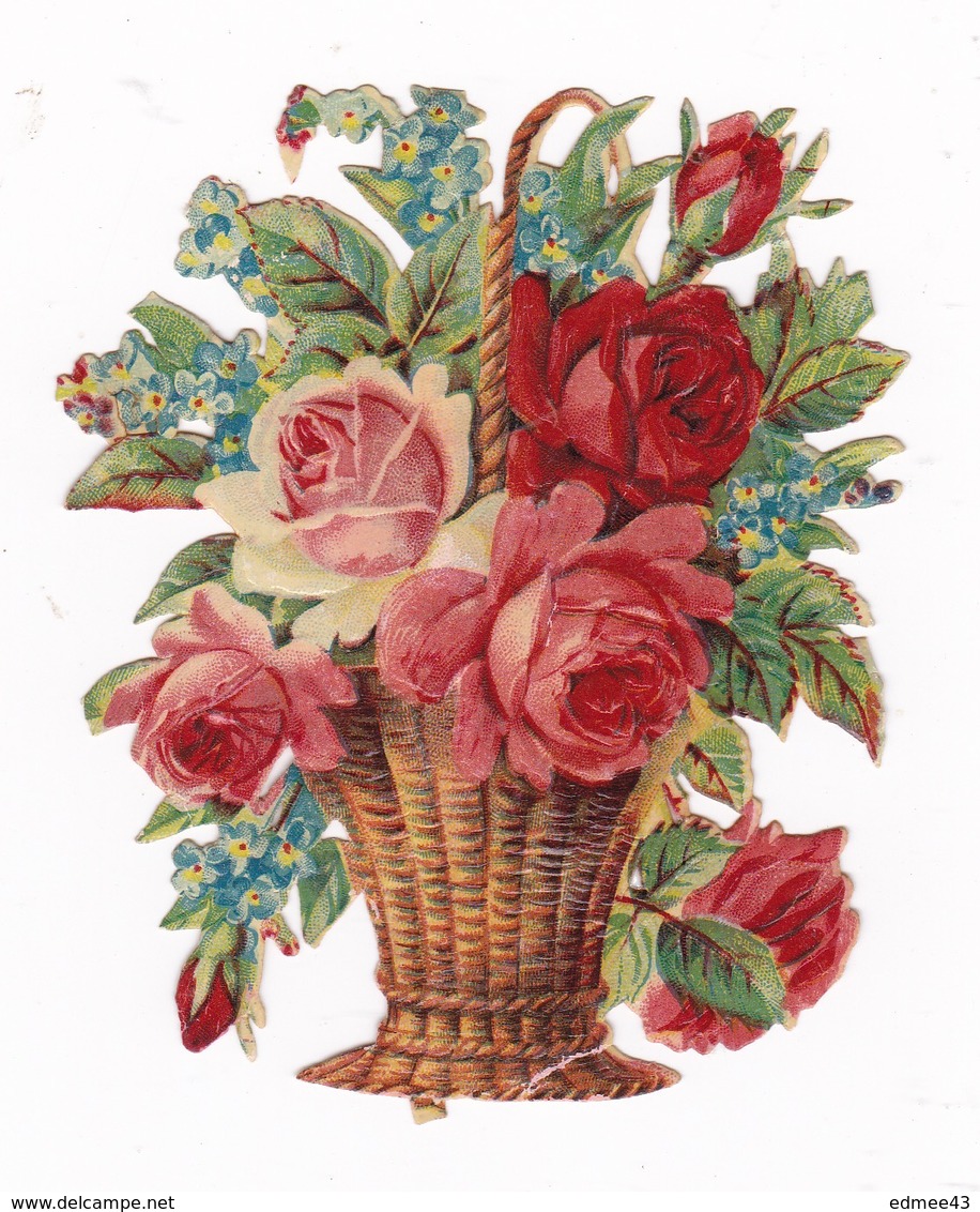 Joli Découpi Fin XIXe Siècle, Bouquet De Fleurs - Fleurs