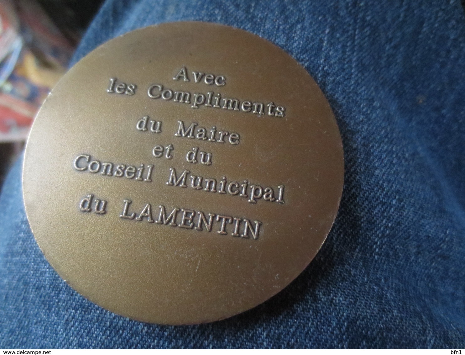 MÉDAILLE * MARIAGE  COMPLIMENTS DU MAIRE ET DU CONSEIL MUNICIPAL DE LAMENTIN  GRAVEUR REBATET - Royaux / De Noblesse