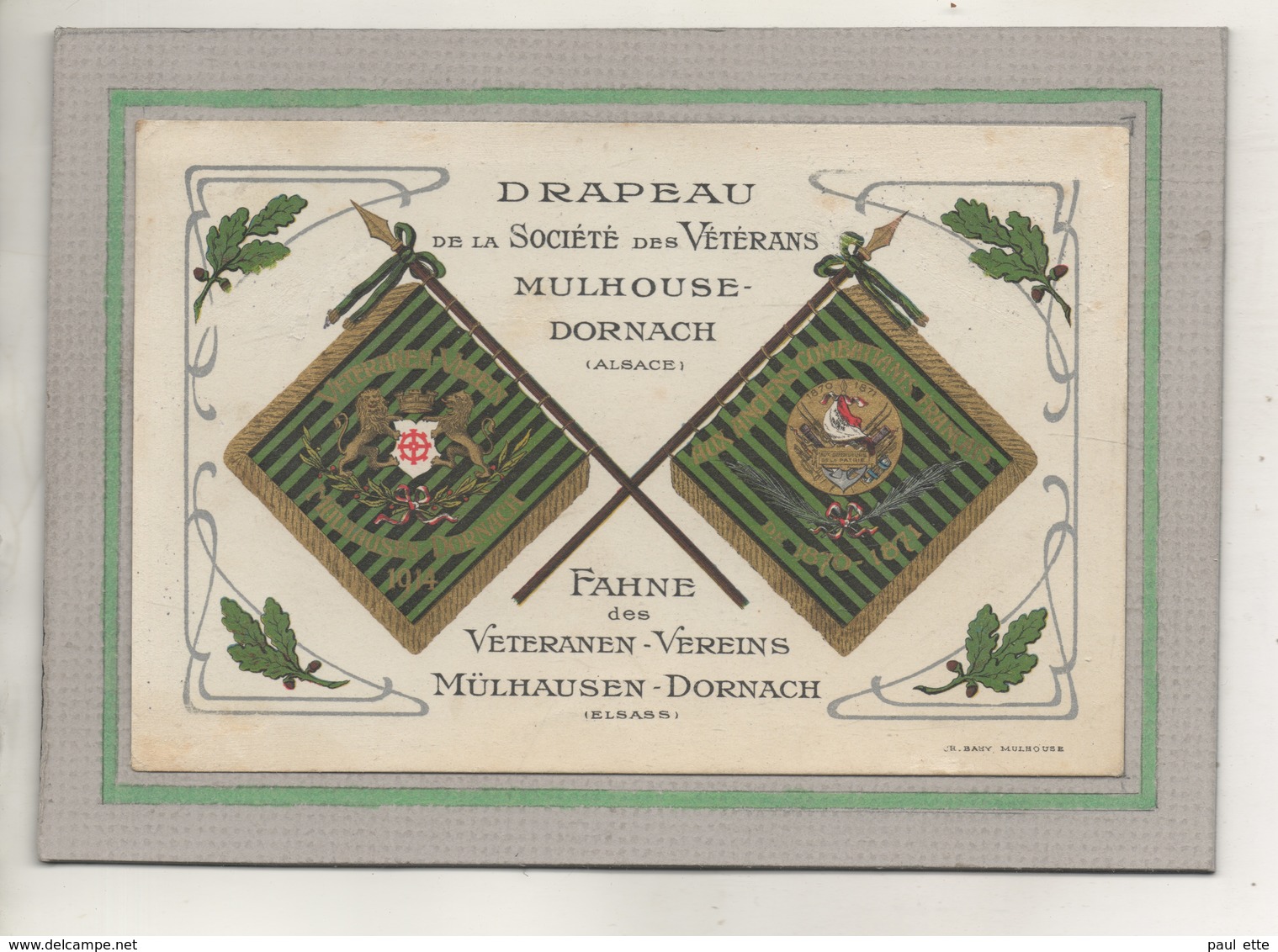 CPA - (68) - MULHOUSE-DORNACH - Drapeau - Fahne De La Société Des Vétérans, Veteranen Vereins, De 1914 - Mulhouse