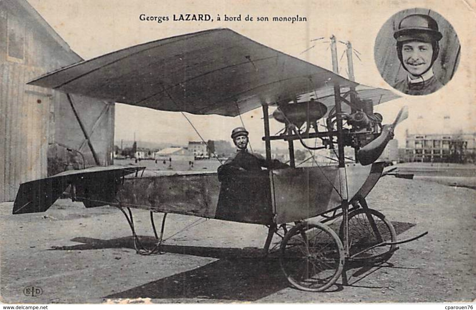 C P A GEORGES LAZARD A BORD DE SON MONOPLAN - ....-1914: Precursors