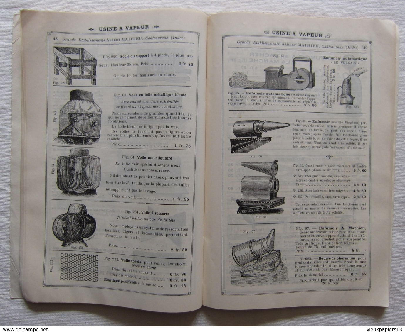 TB Catalogue ~1910 Gds Ets d'Apiculture & d'Aviculture Albert Mathieu Chateauroux Indre - 118 pages  nombreuses gravures