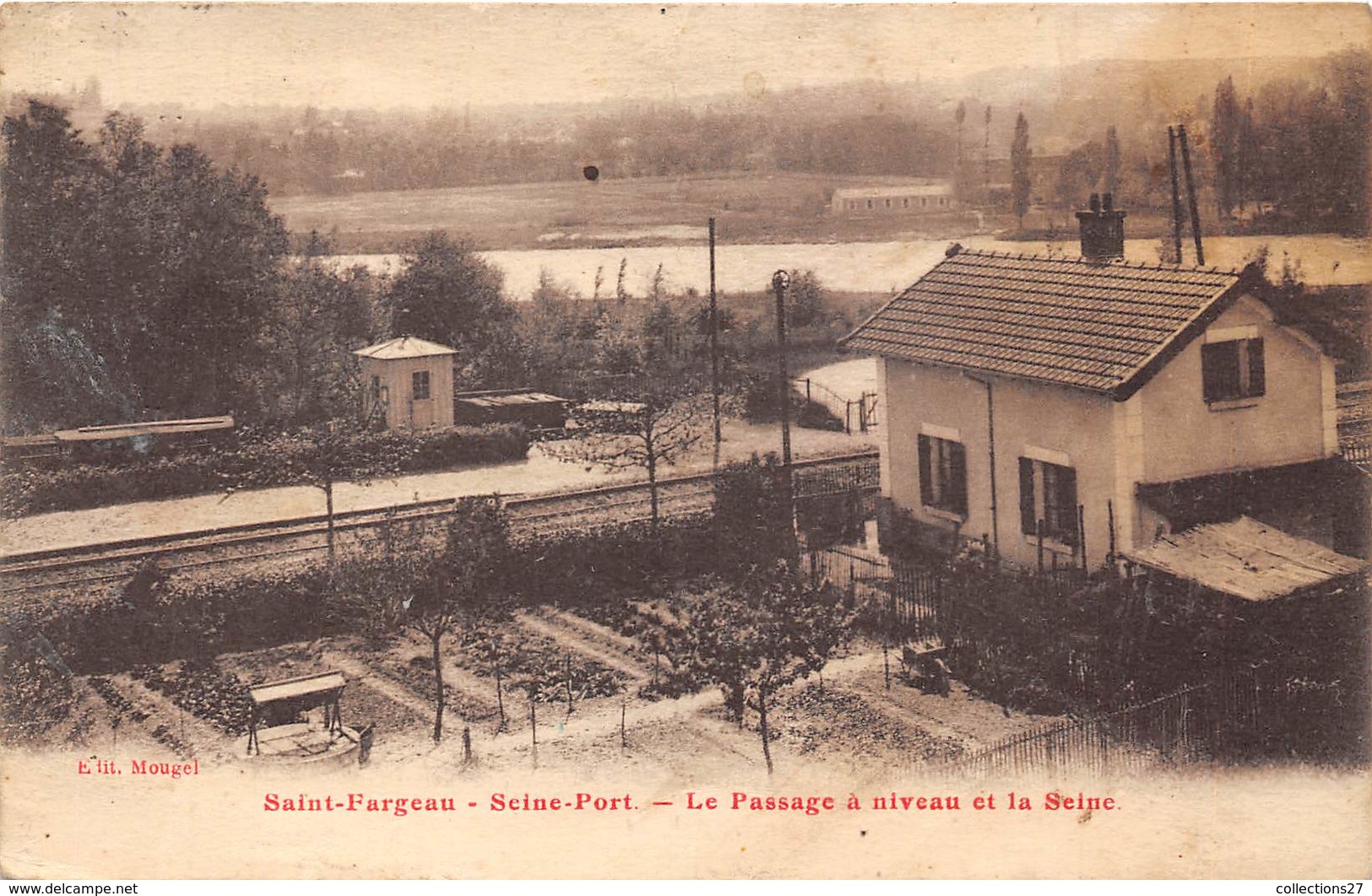 77-SAINT-FARGEAU-SEINE-PORT- LE PASSAGE A NIVEAU ET LA SEINE - Saint Fargeau Ponthierry