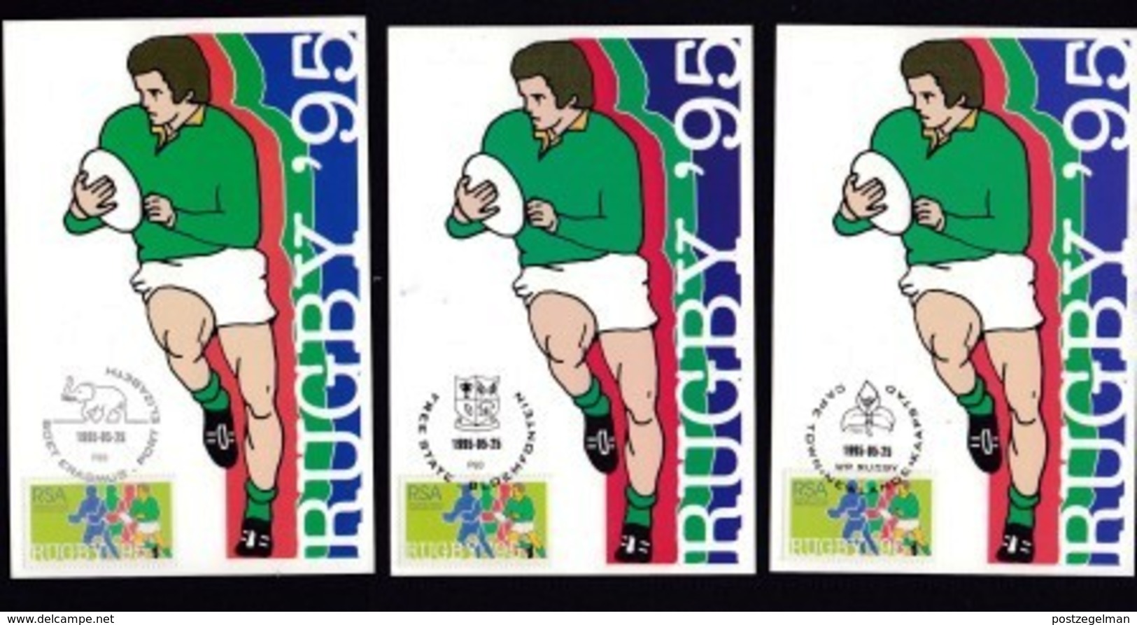 ISRAEL, 1995, Maxi-Card(s), Rugby 1995, SG896, F3100 (9 Cards) - Maximumkaarten