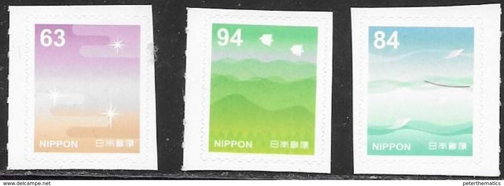 JAPAN, 2019, MNH, DEFINITIVES,  MOUNTAINS. 3v - Other & Unclassified