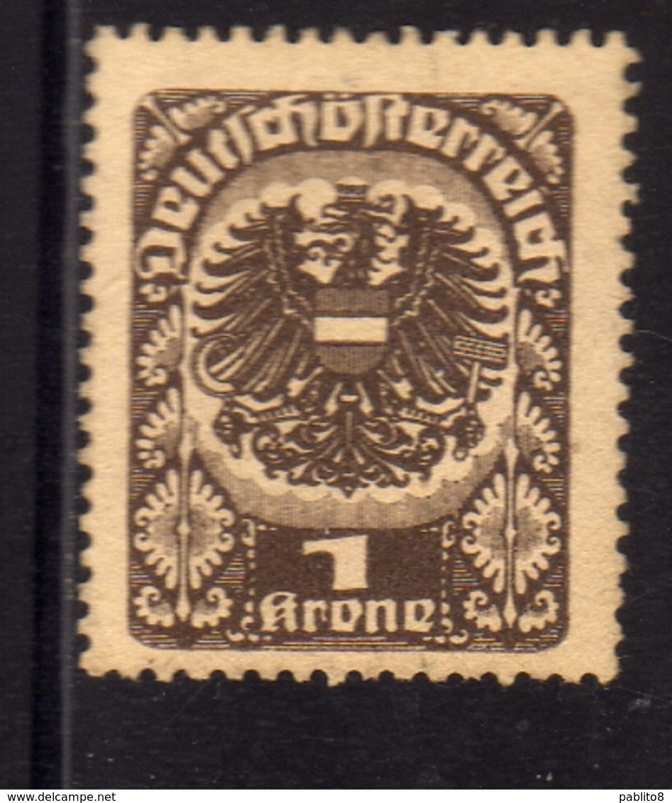 AUSTRIA ÖSTERREICH 1920 1921 COAT OF ARMS EAGLE STEMMA ARMOIRIES 1K MLH - Nuovi