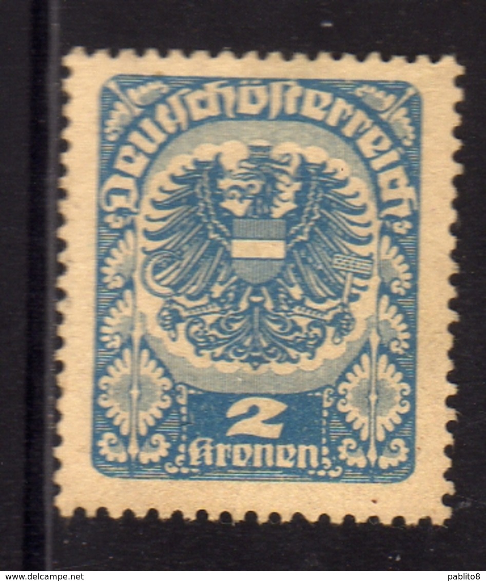 AUSTRIA ÖSTERREICH 1920 1921 COAT OF ARMS EAGLE STEMMA ARMOIRIES 2K MH - Nuovi