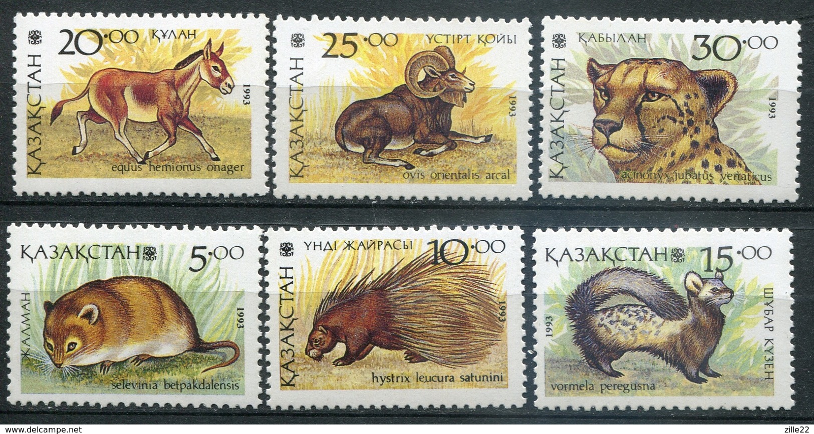 Kasachstan Mi# 31-6 Postfrisch MNH - Fauna Animals - Kazakhstan