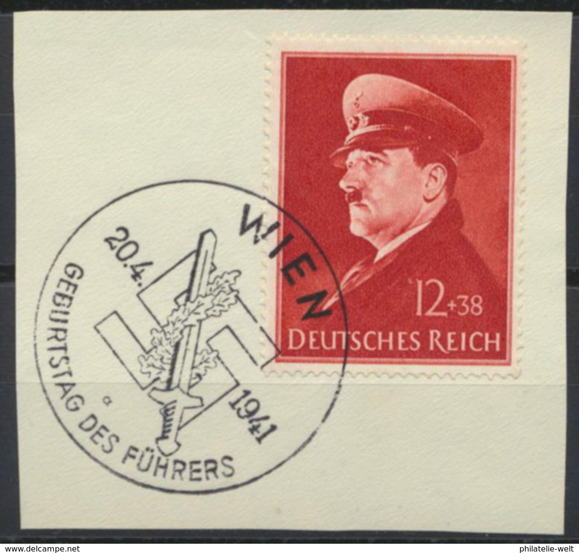 Deutsches Reich 772x O Briefstück Sonderstempel Wien Geburtstag - Used Stamps