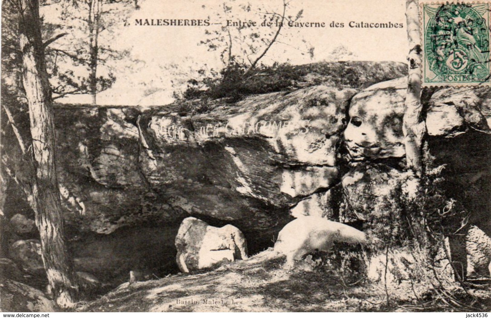 Carte Postale Ancienne - Circulé - Dép. 45 - MALESHERBES - Entrée De La Caverne Des Catacombes - Malesherbes