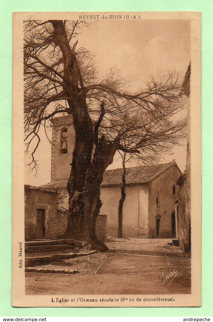 CPA - REVEST-du-BION - L'Eglise Et L'Ormeau Séculaire - - Autres & Non Classés