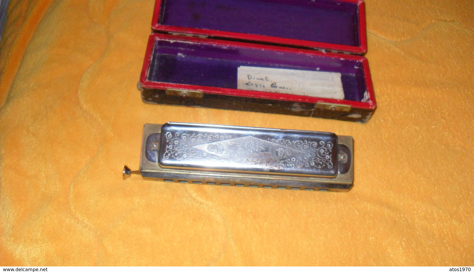 BOITE ET INSTRUMENT ANCIEN THE SUPER CHROMONICA..MADE BY HOHNER GERMANY..CHROMATIC HARMONICA..ALLEMAGNE.. - Muziekinstrumenten