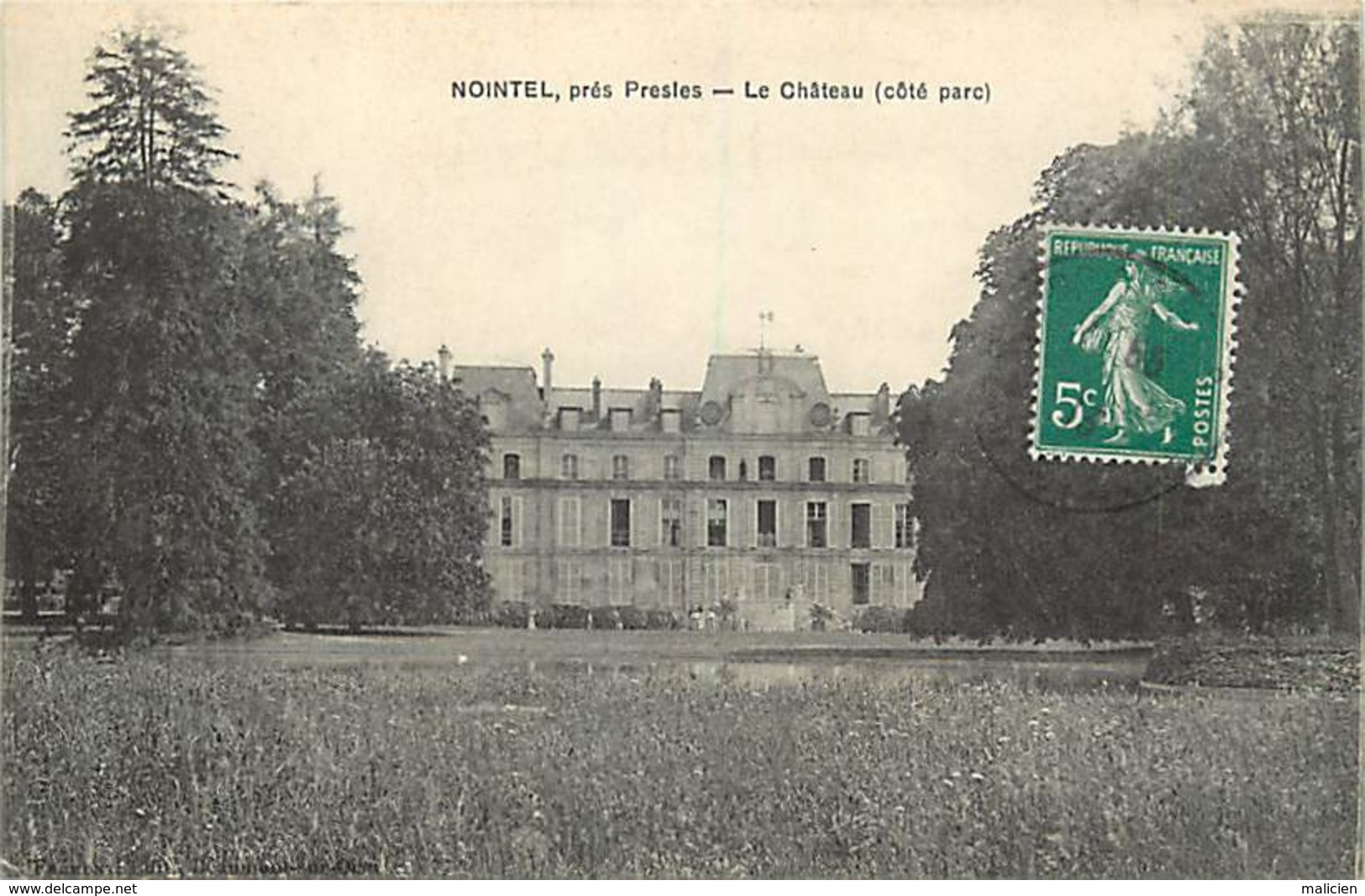 - Val D'oise -ref-658- Nointel Près Presles - Le Chateau - Coté Parc - Chateaux - Carte Bon Etat - - Nointel