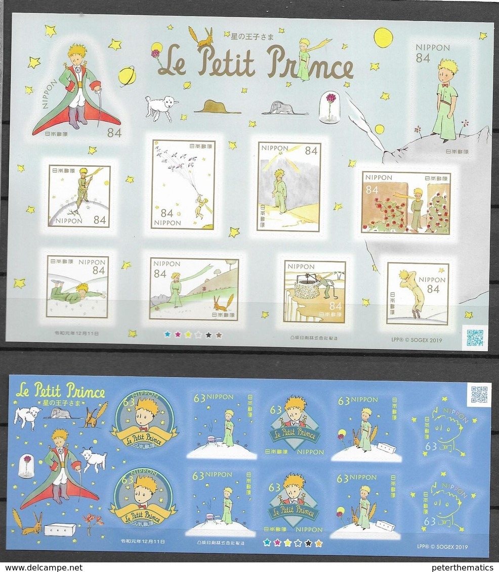 JAPAN, 2019, MNH, CHILDREN'S STORIES, THE  LITTLE PRINCE, ST. EXUPERY,   2 SHEETLETS - Fiabe, Racconti Popolari & Leggende