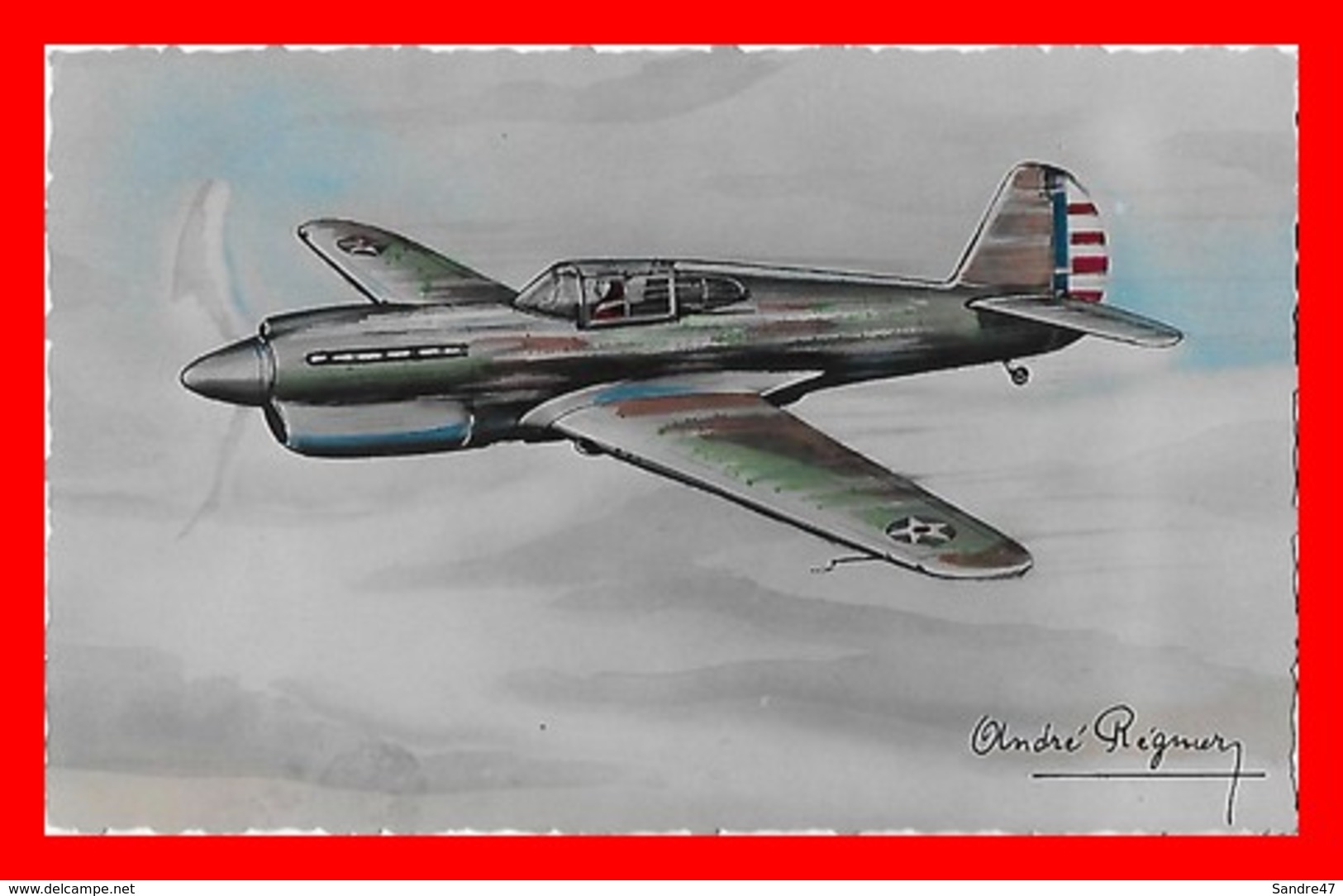 3 CPSM/pf AVIATION.  Quadri-moteur "Forteresse" / "Bloch 174" / Monoplace "Tomawack".  Illustrateur André REGNIER..K908 - 1939-1945: 2ème Guerre