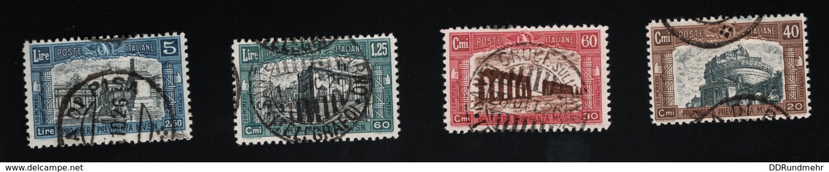 1926 26. Okt. Nationalmiliz Mi IT 249 - 52 Yt IT 192 - 195 Sg IT 204 - 07  Sas IT 206 - 09 Un IT 206 - 09 - Gebraucht