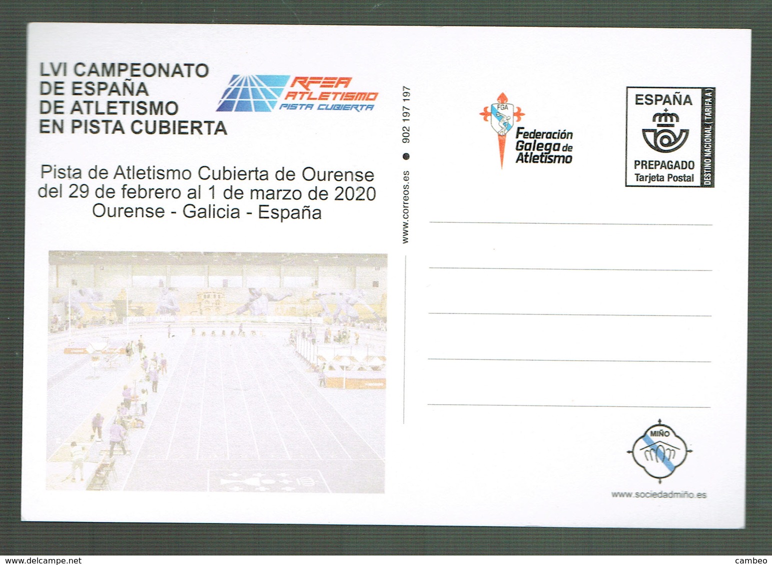 SPAIN 2020 PRESTAMPED SPANISH ATHLETISME ATHLETIC INDOOR CHAMPIONSHIP OURENSE 2020 - Athletics