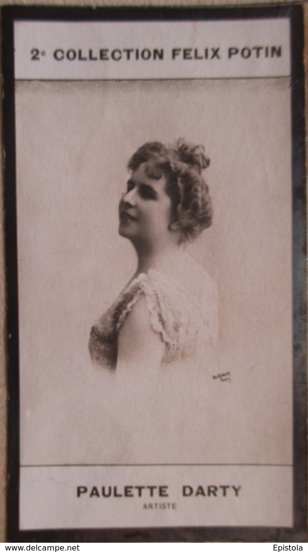 ► Paulette DARTY "dite De BARDY"  Chanteuse De Variétés  Par "Reutlinger"  Collection Photo Bromure Felix POTIN 1908 - Félix Potin