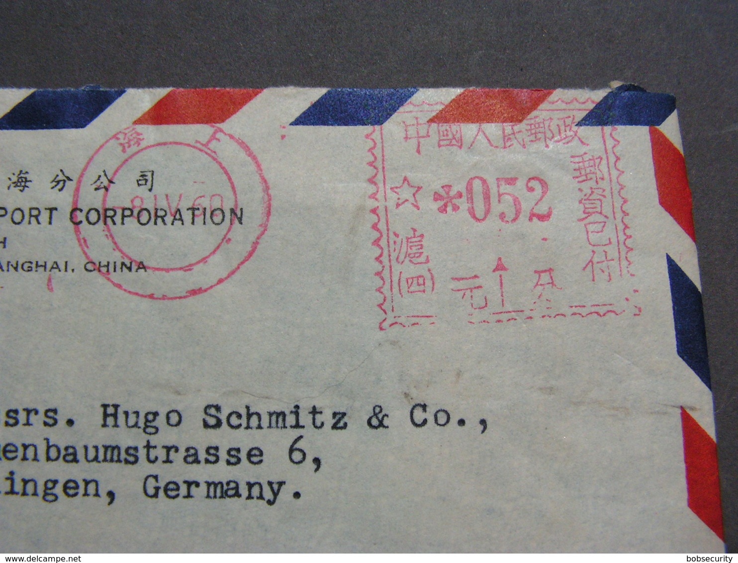 China Cv. To Solingen 1960 - Lettres & Documents