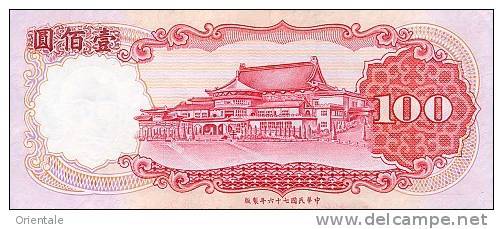 CHINA P. 1989 100 Y 1987 UNC - Taiwan