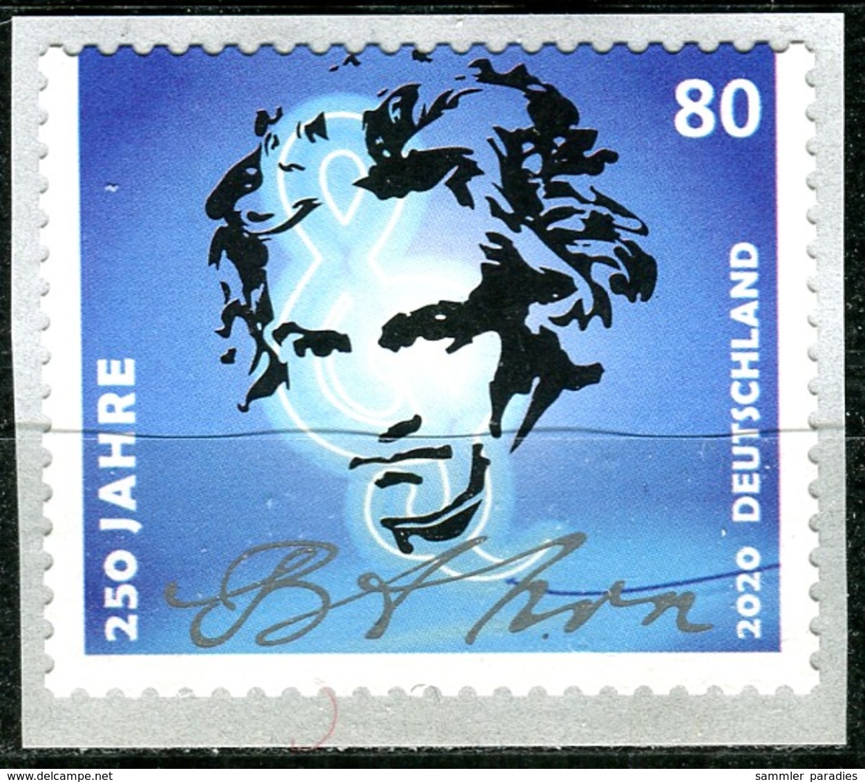 BRD - Mi 3520 R Gestanzt Mit Nummer 85 - ** Postfrisch - 80C          Ludwig Van Beethoven - Ausgabe 02.03.2020 - Ungebraucht