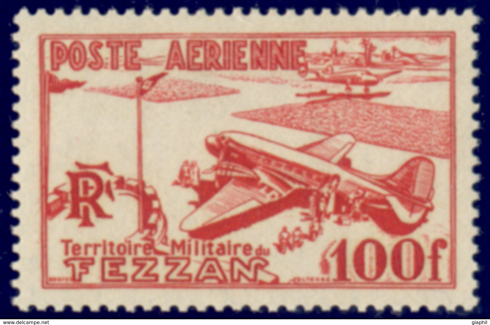 FEZZAN 1940 POSTA AEREA 100 F. (Sass. 1) NUOVO INTEGRO ** OFFERTA! - Fezzan & Ghadames