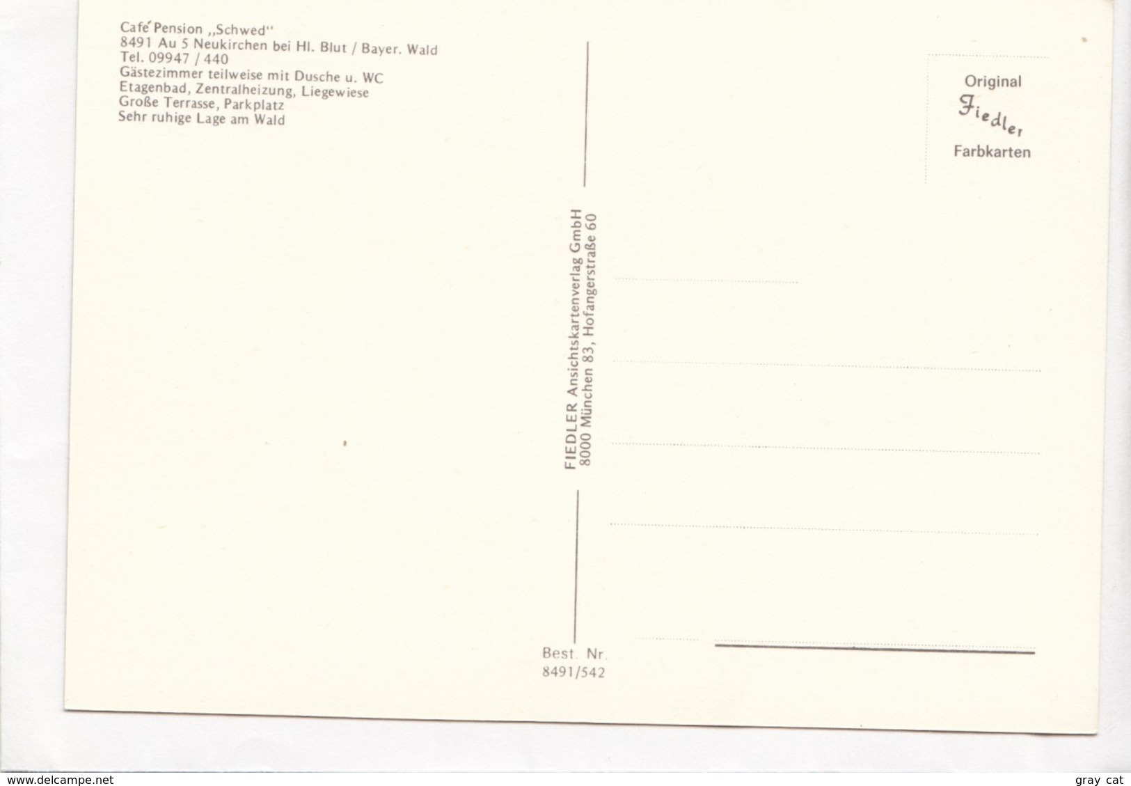 Cafe Pension Schwed, Neukirchen Beim Heiligen Blut,  Unused Postcard [23944] - Cham