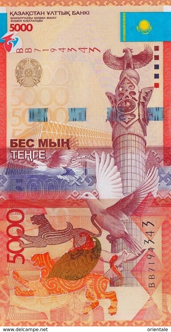 KAZAKHSTAN P. 38b 5000 T 2011 UNC - Kazakistan