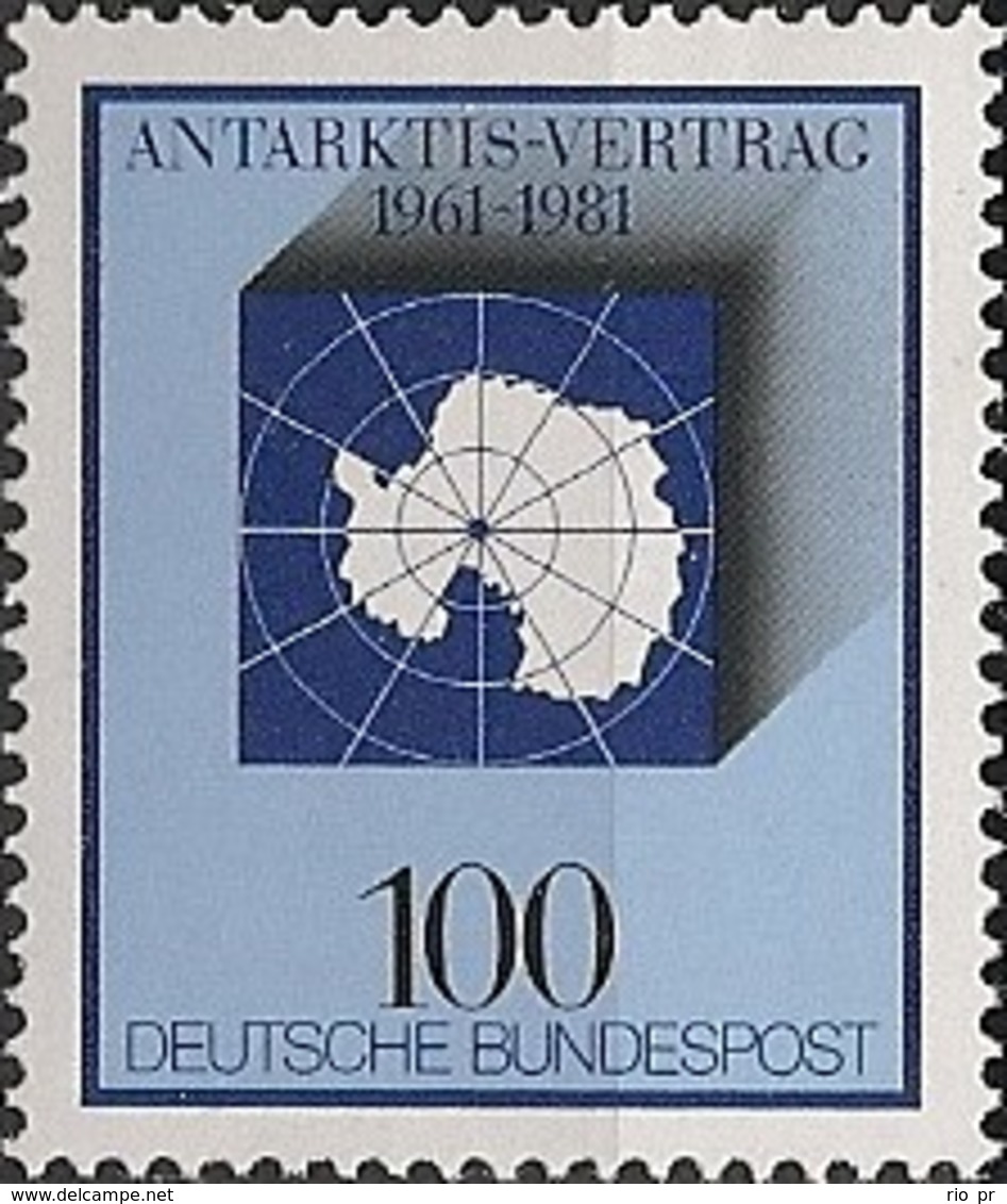 WEST GERMANY (BRD) - ANTARCTIC TREATY, 20th ANNIVERSARY 1981 - MNH - Traité Sur L'Antarctique