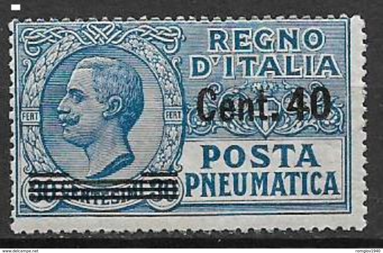 REGNO D'ITALIA POSTA PNEUMATICA 1924-25  EFFIGE DI V.EMANUELE III  SASS. 7 MNH XF - Pneumatic Mail