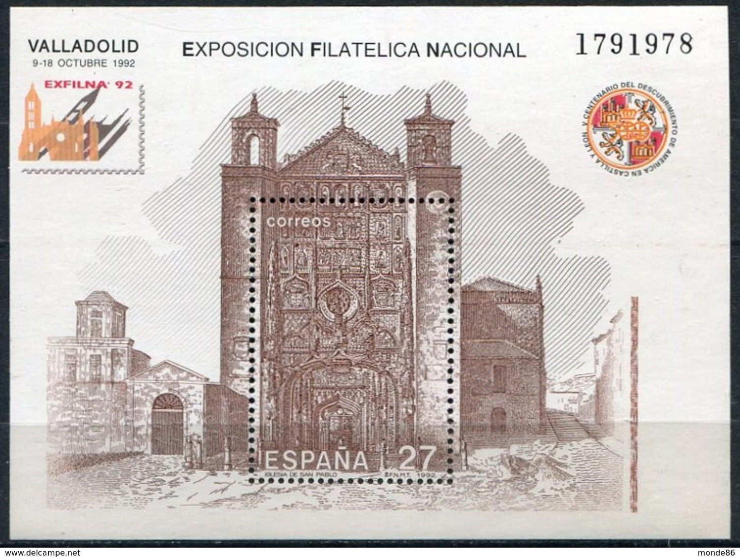 ESPAGNE -  Année Complète 1992 ** - BF inclus + N° 2771-2794