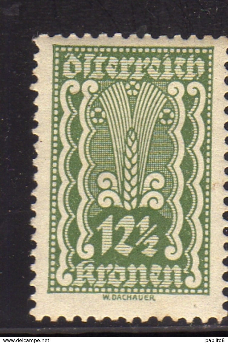 AUSTRIA ÖSTERREICH 1921 AGRICULTURE AGRICOLTURA 12 1/2K MH - Nuovi