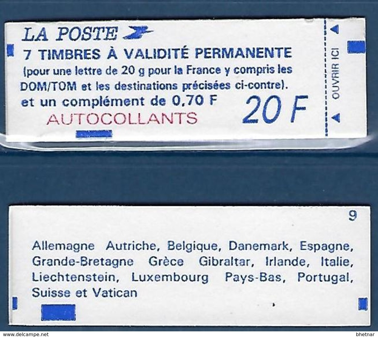 FR Carnet YT 1506a " Composition Variable, Briat VP + 0.70F  " Non Ouvert Sans Accent Date - Autres & Non Classés