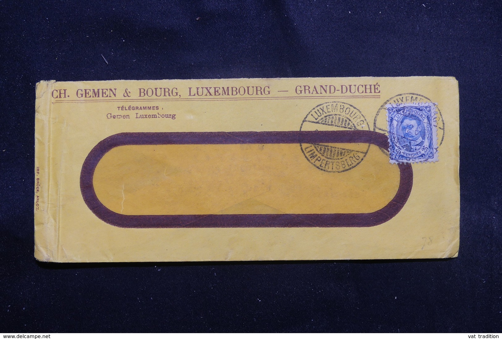 LUXEMBOURG - Enveloppe Commerciale De Luxembourg En 1912, Affranchissement Plaisant - L 54403 - 1906 Willem IV