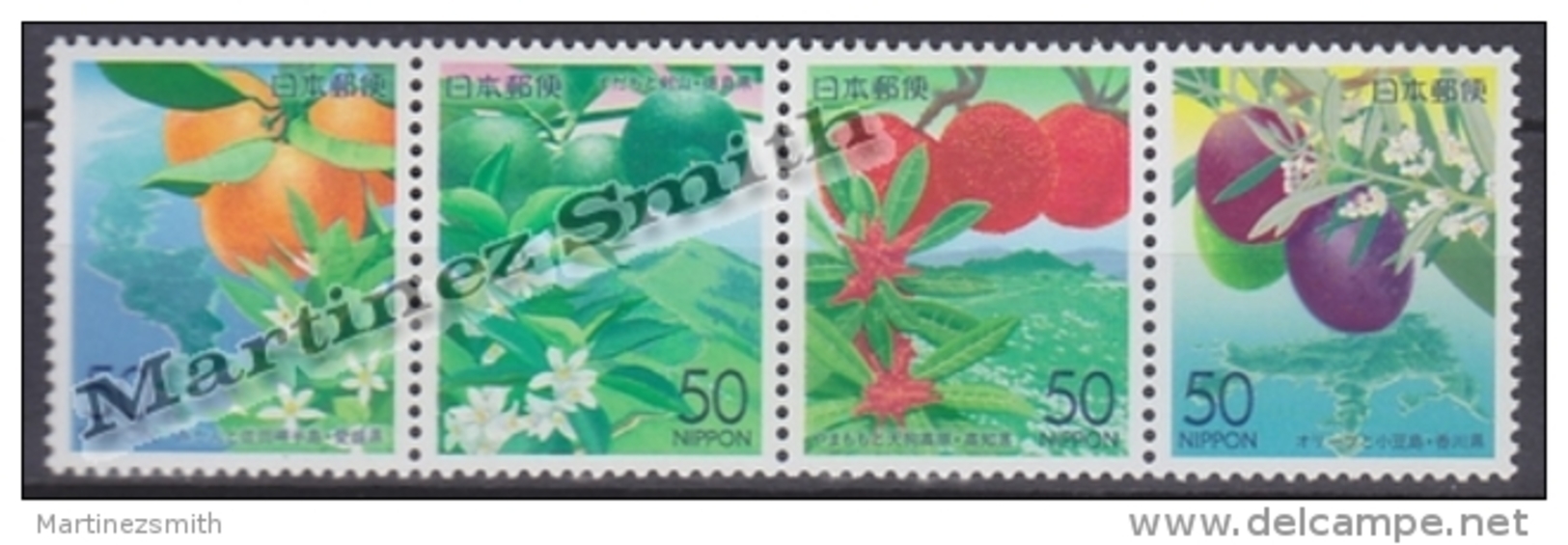 Japan - Japon 2002 Yvert 3196-99, Fruits, Flowers & Views Of Shikoku - MNH - Nuovi