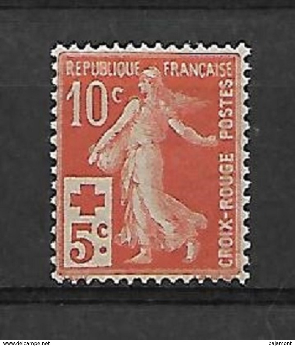 TIMBRE DE FRANCE. 1914. N° 147. CROIX-ROUGE. NEUF. COTE +100€ - Neufs