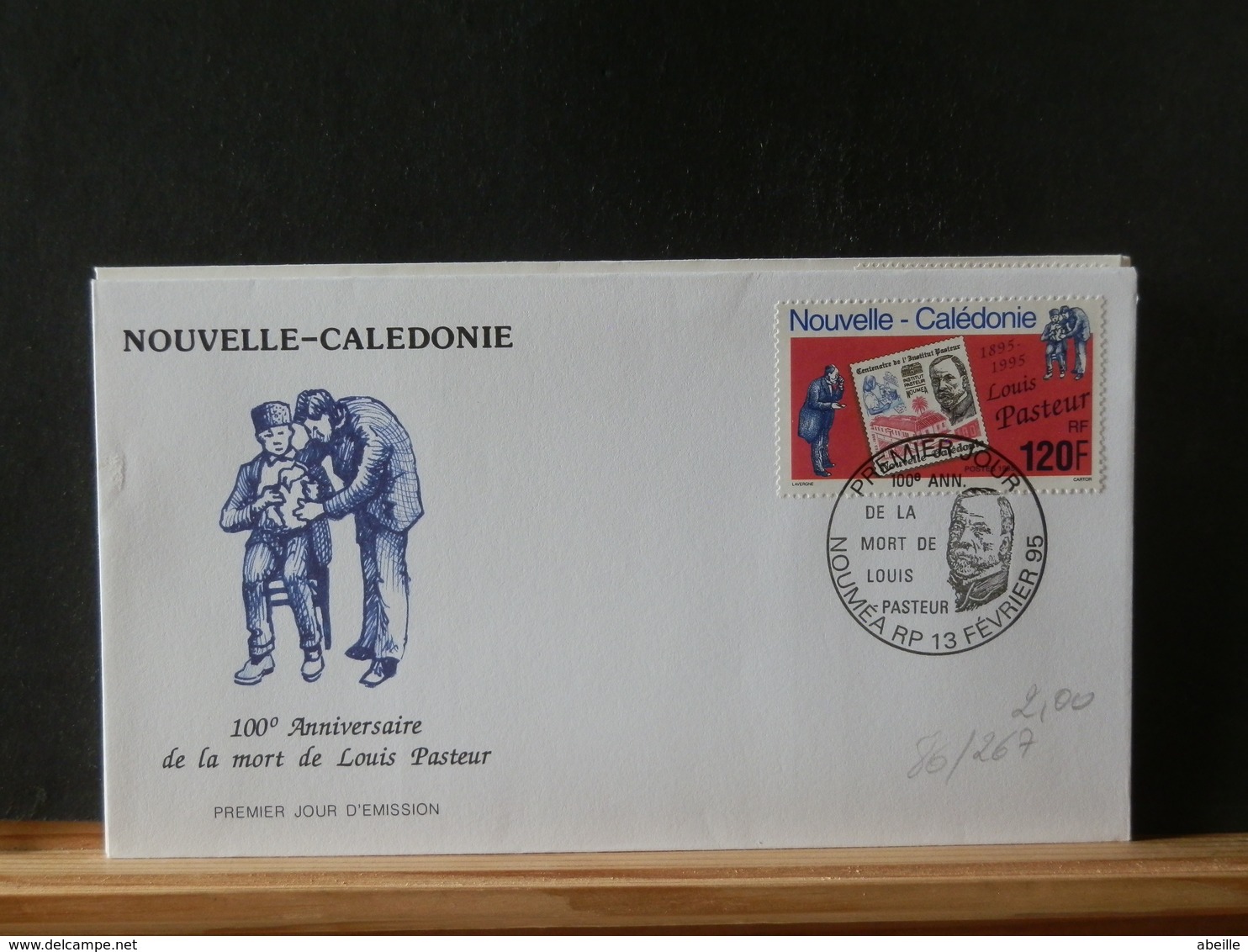 86/267    FDC   NOUVELLE CALEDONIE   1995 L. PASTEUR - Briefe U. Dokumente