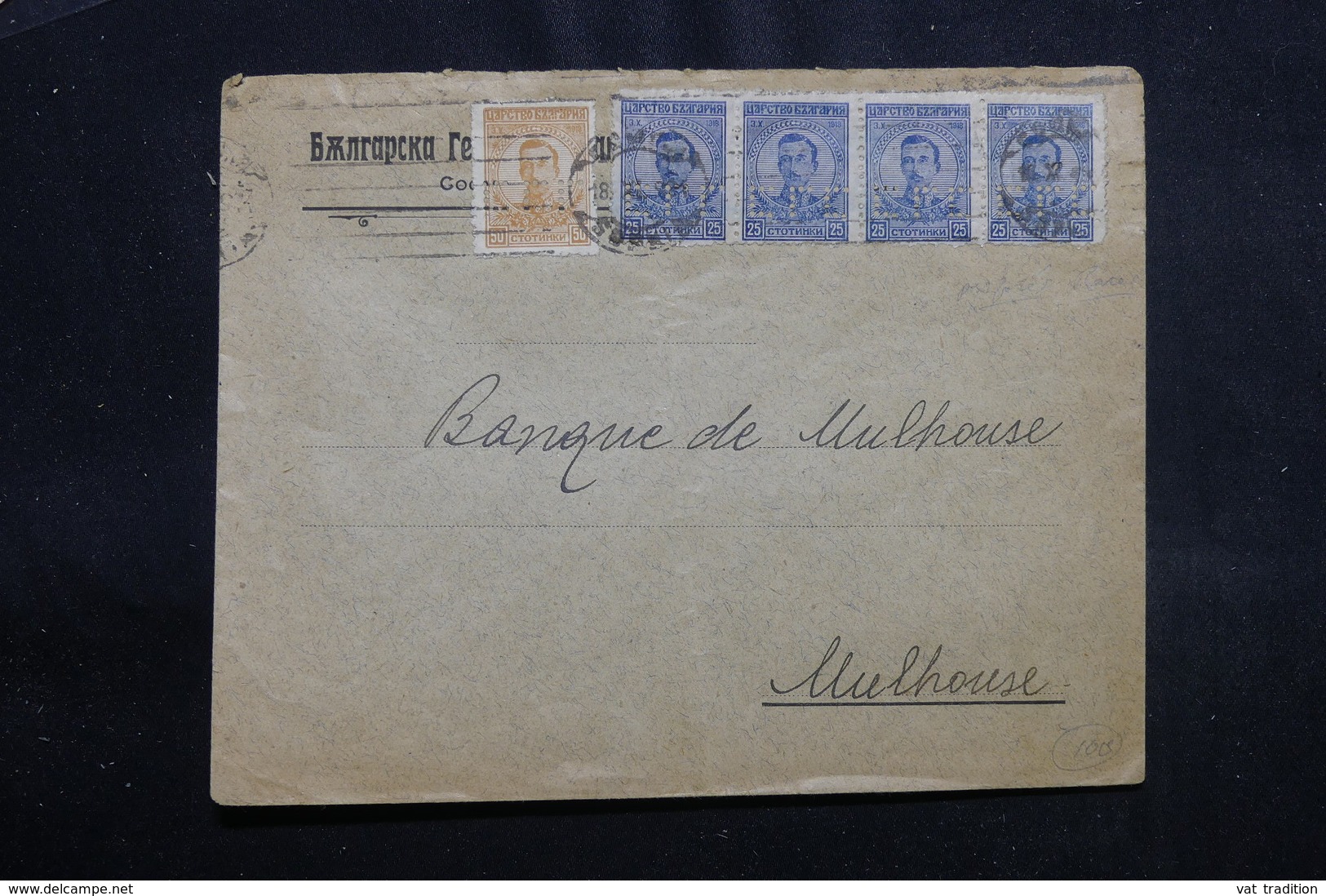 BULGARIE - Enveloppe Commerciale Pour La France, Affranchissement Plaisant Type Boris III Perforés - L 54413 - Covers & Documents