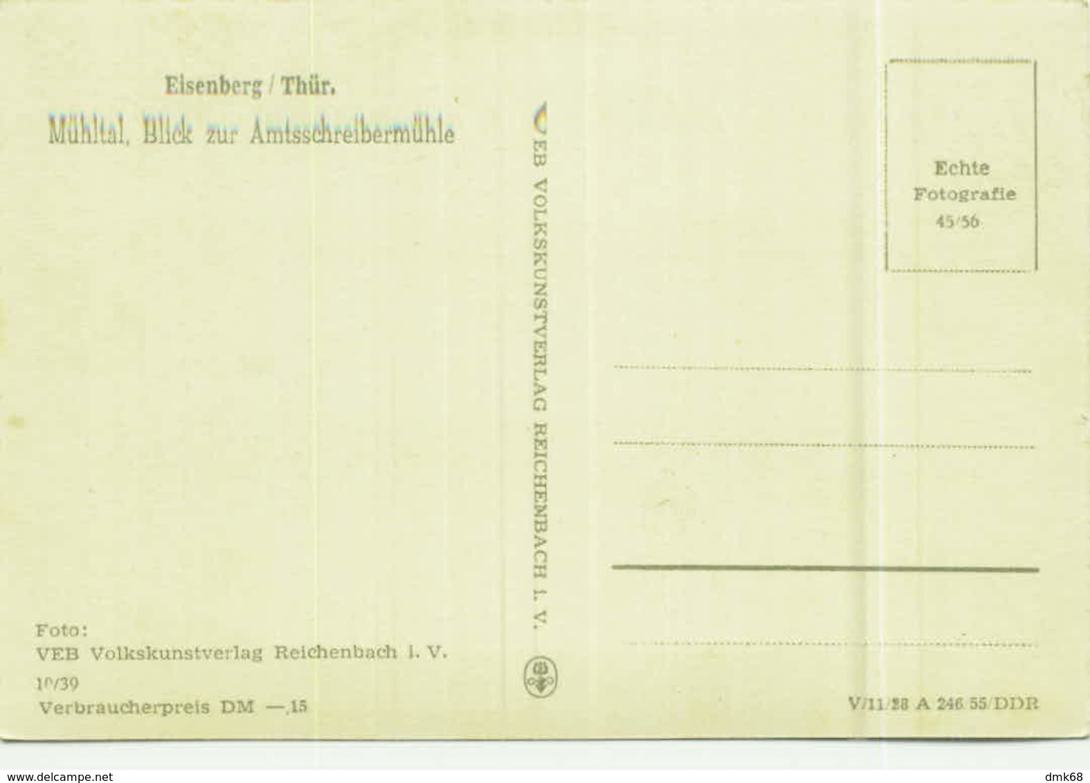 GERMANY - MUHLTRAL EISENBERG I THUR. BLICK ZUR AMTRS SCHREIBERGSMUHLET - RPPC POSTCARD 1920s  (BG8025) - Eisenberg