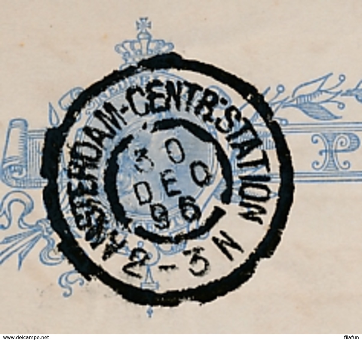 Nederland - 1896 -  5 Cent Hangend Haar, Postblad G6 + 7,5 Cent HH & 2 Cent Van KR Amsterdam/14 Naar Budapest / Hungary - Postal Stationery